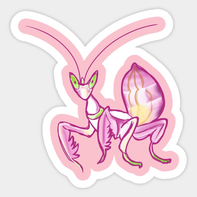 Orchid Mantis Sticker by SophieScruggs